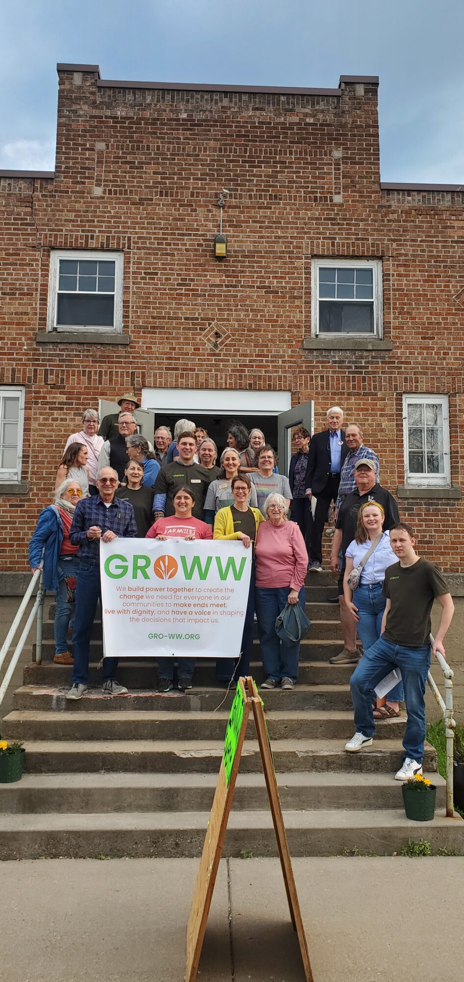 On the Steps of Bay City Office, WI